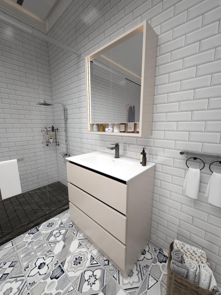 Colección Ballota - Mueble Serena - Color Gris Cachemira